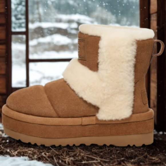 NEW UGG Classic Chillapeak Shearling Platform Boots — Women’s Size 9 - Picture 8 of 16